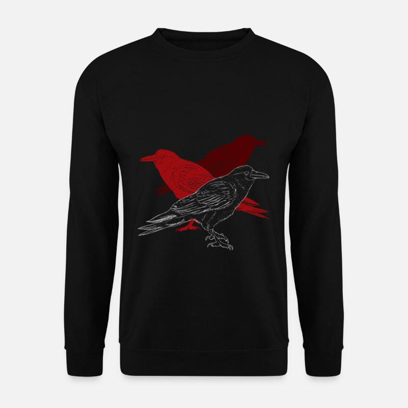 Rabe Tiere - Unisex Pullover - Schwarz