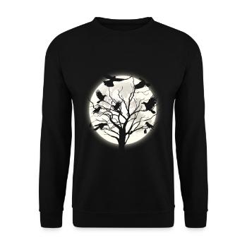 Raven night - Unisex Sweatshirt - black - Front - Alina (178cm) & Michal (187cm)