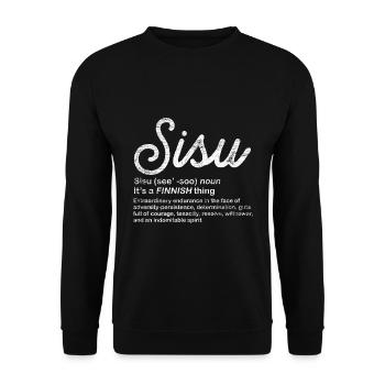Finland Sisu - Unisex Sweatshirt - black - Front - Alina (178cm) & Michal (187cm)