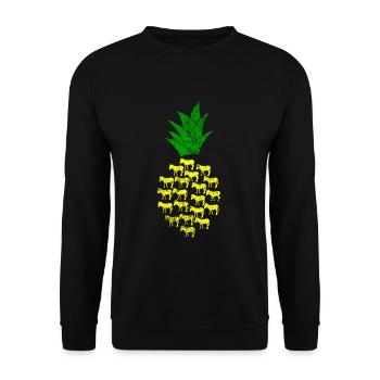 Âne ananas - Sweat-shirt Unisexe - noir - Devant - Alina (178cm) & Michal (187cm)