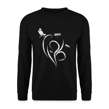 Nature de libellule - Sweat-shirt Unisexe - noir - Devant - Alina (178cm) & Michal (187cm)