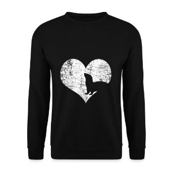Amoureux des animaux furets - Sweat-shirt Unisexe - noir - Devant - Alina (178cm) & Michal (187cm)