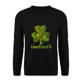Trèfle Irlande - Sweat-shirt Unisexe - noir - Devant - Alina (178cm) & Michal (187cm)