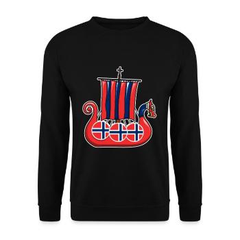 Histoire de la Norvège - Sweat-shirt Unisexe - noir - Devant - Alina (178cm) & Michal (187cm)