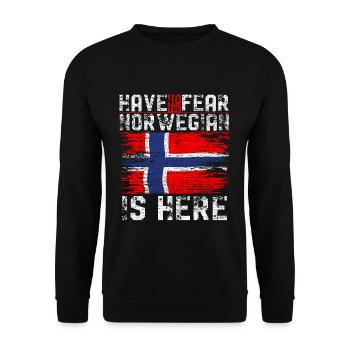 Norway Norwegians - Unisex Sweatshirt - black - Front - Alina (178cm) & Michal (187cm)