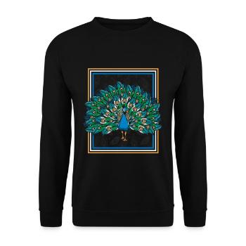 Paon - Sweat-shirt Unisexe - noir - Devant - Alina (178cm) & Michal (187cm)