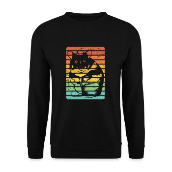 Hamster - Unisex Sweatshirt - black - Front - Alina (178cm) & Michal (187cm)