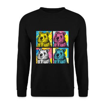 Quokka - Unisex Sweatshirt - black - Front - Alina (178cm) & Michal (187cm)