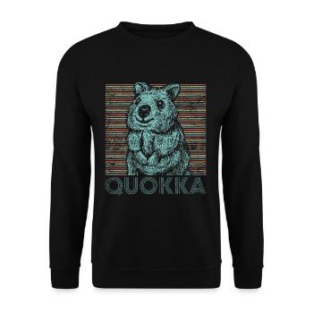 Quokka Australia - Sweat-shirt Unisexe - noir - Devant - Alina (178cm) & Michal (187cm)