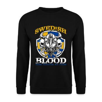 Sweden nation - Unisex Sweatshirt - black - Front - Alina (178cm) & Michal (187cm)