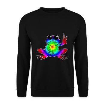 grenouille - Sweat-shirt Unisexe - noir - Devant - Alina (178cm) & Michal (187cm)