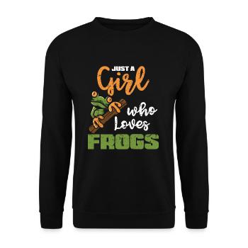 Frog Girl - Unisex Sweatshirt - black - Front - Alina (178cm) & Michal (187cm)