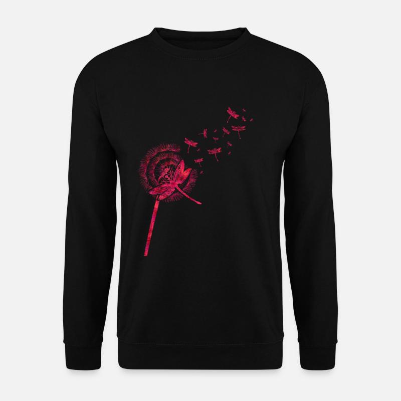 Dragonfly dandelion - Unisex Sweatshirt - black