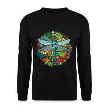 Insectes libellule - Sweat-shirt Unisexe - noir - Devant - Alina (178cm) & Michal (187cm)