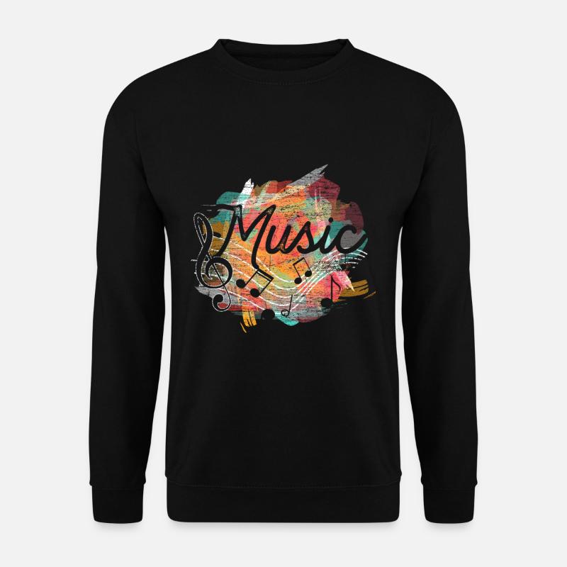 Notenschlüssel Musik - Unisex Pullover - Schwarz