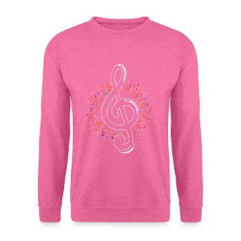 Notes de musique Clef - Sweat-shirt Unisexe - rose - Devant