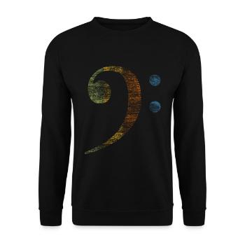 Clé de guitare - Sweat-shirt Unisexe - noir - Devant - Alina (178cm) & Michal (187cm)