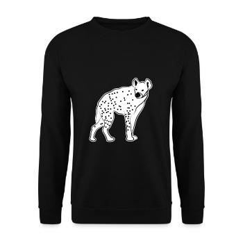Hyena gift idea - Unisex Sweatshirt - black - Front - Alina (178cm) & Michal (187cm)