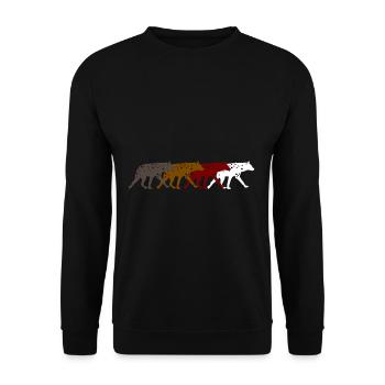 Hyäne - Unisex Pullover - Schwarz - Vorne - Alina (178cm) & Michal (187cm)