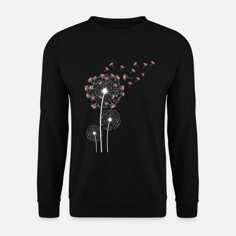 Pusteblume Flamingo - Unisex Pullover - Schwarz