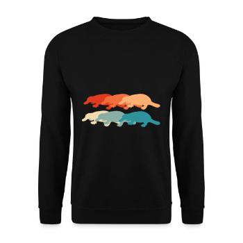Platypus Zoo - Unisex Sweatshirt - black - Front - Alina (178cm) & Michal (187cm)
