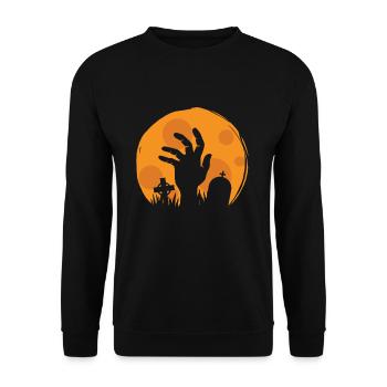 Cimetière d'halloween - Sweat-shirt Unisexe - noir - Devant - Alina (178cm) & Michal (187cm)