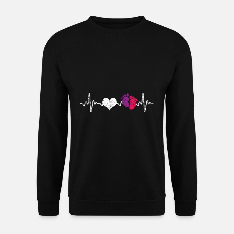 Hebamme Herzschlag - Unisex Pullover - Schwarz