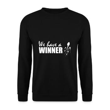 Pregnancy winner - Unisex Sweatshirt - black - Front - Alina (178cm) & Michal (187cm)
