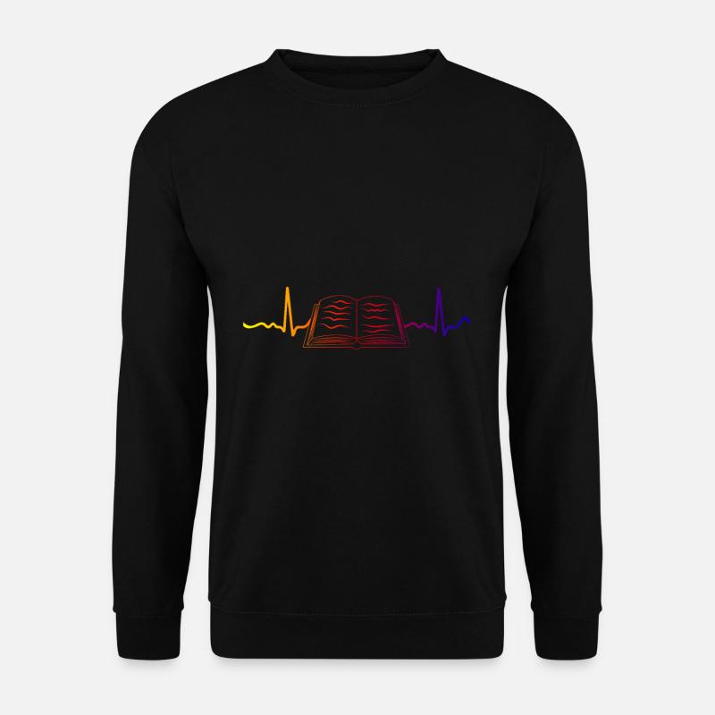 Reading pulse heart - Unisex Sweatshirt - black