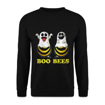 Halloween - Unisex Pullover - Schwarz - Vorne - Alina (178cm) & Michal (187cm)
