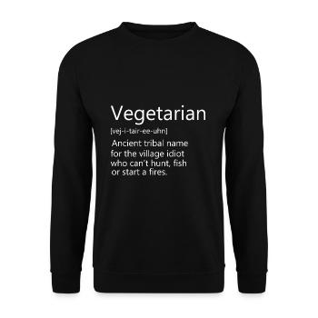 Vegetarian hunter-gatherer - Unisex Sweatshirt - black - Front - Alina (178cm) & Michal (187cm)