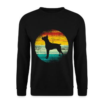 boxer - Unisex Sweatshirt - black - Front - Alina (178cm) & Michal (187cm)