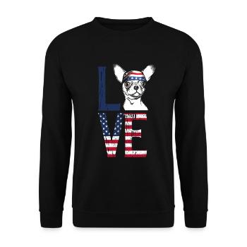 Chihuahua - Sweat-shirt Unisexe - noir - Devant - Alina (178cm) & Michal (187cm)