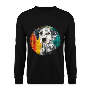 Amoureux des animaux dalmate - Sweat-shirt Unisexe - noir - Devant - Alina (178cm) & Michal (187cm)