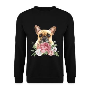 Bulldog français animal préféré - Sweat-shirt Unisexe - noir - Devant - Alina (178cm) & Michal (187cm)