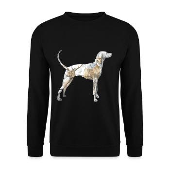 Chien de chasse - Sweat-shirt Unisexe - noir - Devant - Alina (178cm) & Michal (187cm)