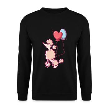 poodle - Unisex Sweatshirt - black - Front - Alina (178cm) & Michal (187cm)