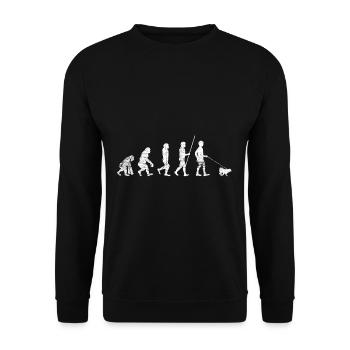 Evolution du carlin - Sweat-shirt Unisexe - noir - Devant - Alina (178cm) & Michal (187cm)