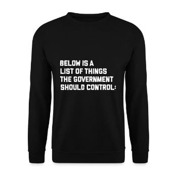 Capitalism Government - Unisex Sweatshirt - black - Front - Alina (178cm) & Michal (187cm)