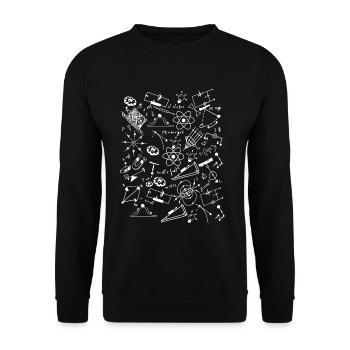 physics - Unisex Sweatshirt - black - Front - Alina (178cm) & Michal (187cm)