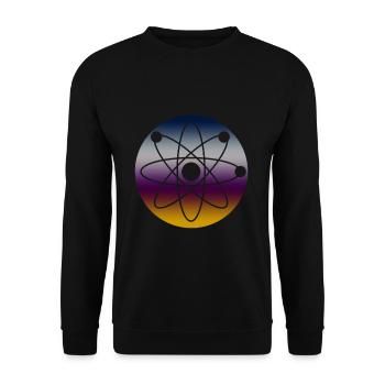 Physics Atom - Unisex Sweatshirt - black - Front - Alina (178cm) & Michal (187cm)