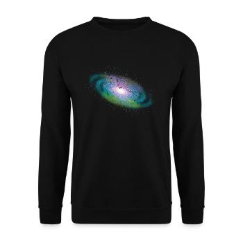 Universe Galaxy - Unisex Sweatshirt - black - Front - Alina (178cm) & Michal (187cm)