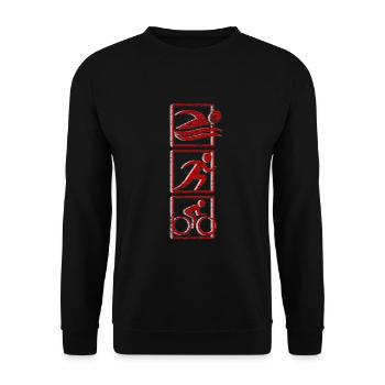 Triathlon Sport - Unisex Sweatshirt - black - Front - Alina (178cm) & Michal (187cm)