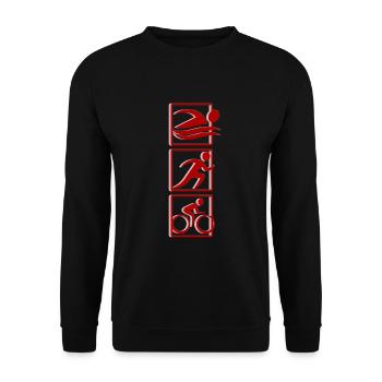 Triathlon Discipline - Unisex Sweatshirt - black - Front - Alina (178cm) & Michal (187cm)