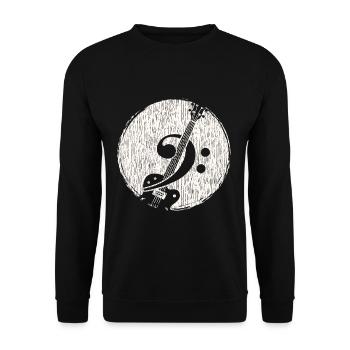 Guitare basse - Sweat-shirt Unisexe - noir - Devant - Alina (178cm) & Michal (187cm)