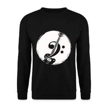 Guitare basse Guitariste - Sweat-shirt Unisexe - noir - Devant - Alina (178cm) & Michal (187cm)
