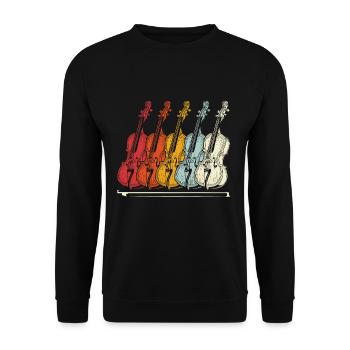 Cello Classical Music - Unisex Sweatshirt - black - Front - Alina (178cm) & Michal (187cm)