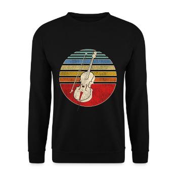 Cello Musical Instrument - Unisex Sweatshirt - black - Front - Alina (178cm) & Michal (187cm)