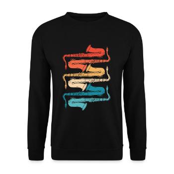 saxophone - Unisex Sweatshirt - black - Front - Alina (178cm) & Michal (187cm)