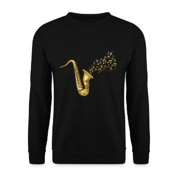 Saxophone instrument - Unisex Sweatshirt - black - Front - Alina (178cm) & Michal (187cm)